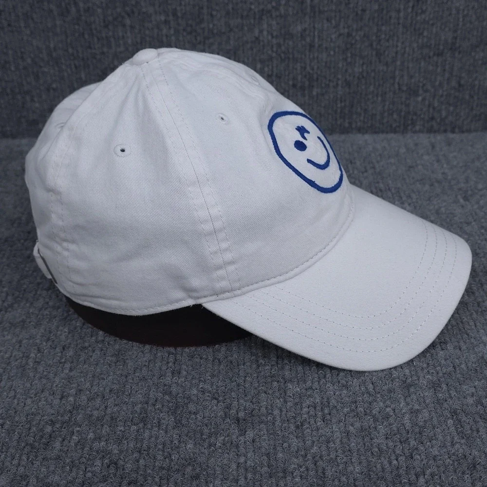 Aerie Hat Cap Adult Strap Back Adjustable One Size White Smiley Face Wink Womens